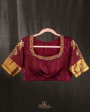 Vintage Kanjeevaram in a lovely brown and red combo