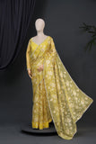 Yellow organza saree - cocktail Edit