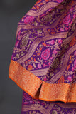 A stunning Banarasi Kora Jamdaani saree in purple