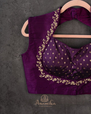 Purple Bandini Gharchola Saree
