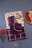 Kalamkari and Bandini fusion on modal silk
