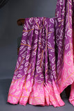 Pure Bandini saree on gaji silk with chikankari pallu