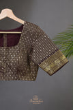 Deep brown kanjeevaram vintage styled