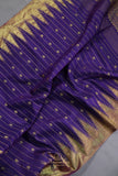 Gadwal saree in royal purple hue