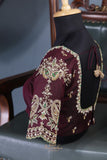 Regal Wine-Maroon & Emerald Green Kanjeevaram Silk Saree