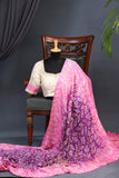 Pure Bandini saree on gaji silk with chikankari pallu