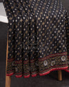 Black Banarasi Silk Saree Saree with Ektara Weave