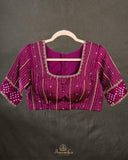 Kalamkari and Bandini fusion on modal silk