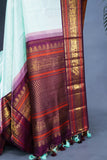 A Vintage kanjeevaram in a lovely shade of blue