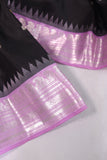 A beautiful vintage styled Gadwal in a unique black and lavender shade.