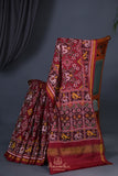 Maroon patan patola saree - a timeless weave