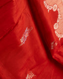 Banarasi Silk Saree in a lovely combo of orange and lavender