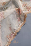 A dreamy floral organza in fresh pastel shade