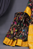 Stunning jamdaani with kanchi border in black !