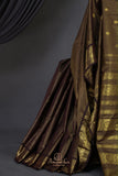Deep brown kanjeevaram vintage styled