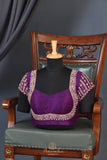 Soft crepe silk sarees in dual shades with designer blouses