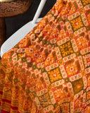 Twill Patola saree in a lovely shade of mustard