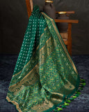 A beautiful green saree - Bandini Crepe with Patola
