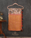 Digital Kalamkari Handloom Tussar with Kanchi Border