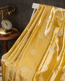 Stunning yellow Kanjeevaram Tissue saree