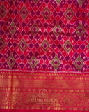 Light baby pink Kanchipattu saree with a contrast dark pink border