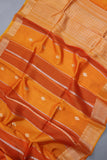 Banarasi Kora silk saree in hues of orange