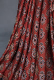 Ajrak on modal silk with complete handwork
