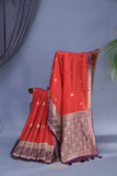 Soft Silk Pattu - Color play at its finest - Red/Purple