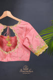 A dreamy kanjeevaram saree in a pastel lime shade