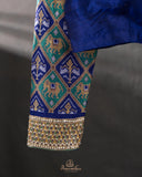 A beautiful blue saree - Bandini Crepe with Patola