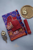 Patan Patola at its best - Royal Blue & Maroon