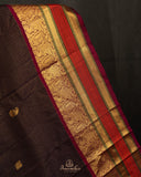 Vintage Kanjeevaram in a lovely brown and red combo