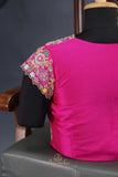 A designer blouse that’s Pure Art -  Hot Pink