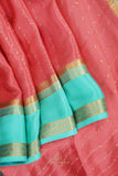 Stunning mysore crepe silk saree in a lovely combo