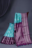 Exquisite Venkatagiri Pattu saree in blue and purple