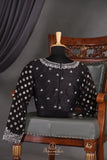 A graceful black Georgette saree with stylish full sleeves blouse
