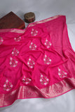 Soft Silk Saree in pink at a budget friendly price