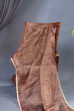 A dreamy floral organza in light brown