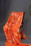 Organza Silk Saree in orange
