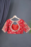 Gorgeous Red Blouse with zardosi work