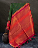 Green a Kanjeevaram Saree - Vintage Style Elegance