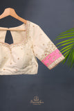 Pure Bandini saree on gaji silk with chikankari pallu