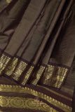 Deep brown kanjeevaram vintage styled