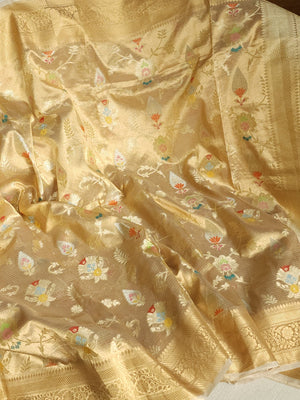 Gold Banarasi Tissue saree
