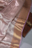Regal Tissue Brocade saree in lovely lilac