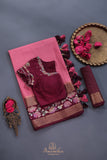 Mysore crepe silk saree with embroidered border