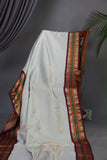 Gadwal Pattu saree in grey and brown