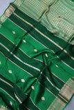 Banarasi Kora silk saree in hues of green