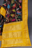 Stunning jamdaani with kanchi border in black !