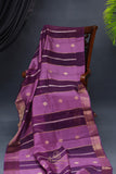 Stunning organza saree in hues of purple